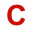 Lettre "C" en alu découpé, dimensions et coloris au choix