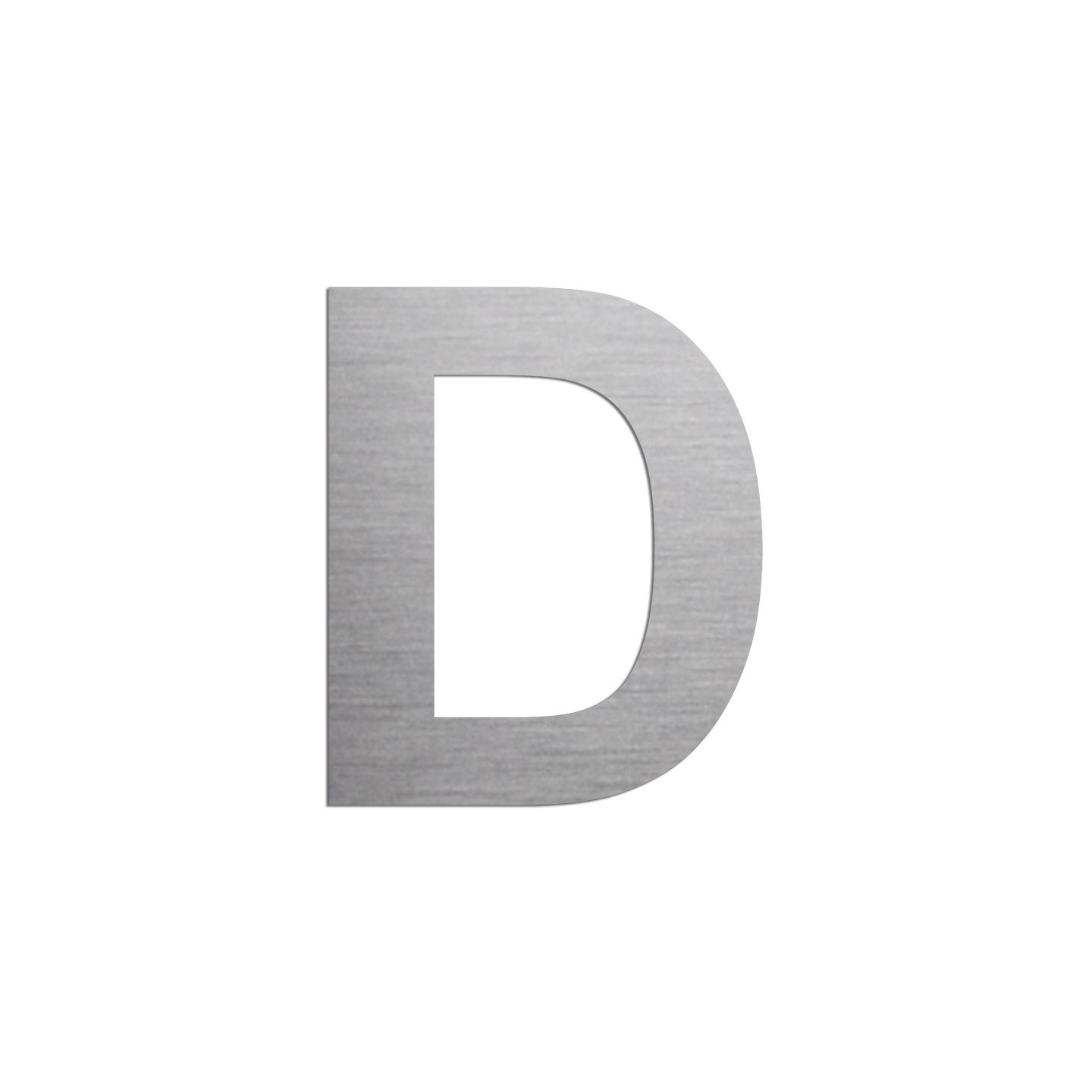 Lettre "D" en aluminium découpé, coloris et dimensions au choix