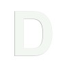 Lettre "D" en aluminium découpé, coloris et dimensions au choix