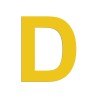 Lettre "D" en aluminium découpé, coloris et dimensions au choix