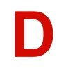 Lettre "D" en aluminium découpé, coloris et dimensions au choix