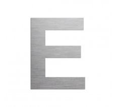 Lettre "E" en aluminium découpé, dimensions et coloris au choix