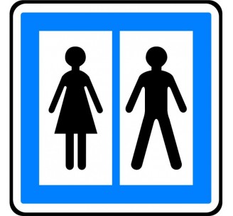 Panneau routier "Toilettes publiques" CE12