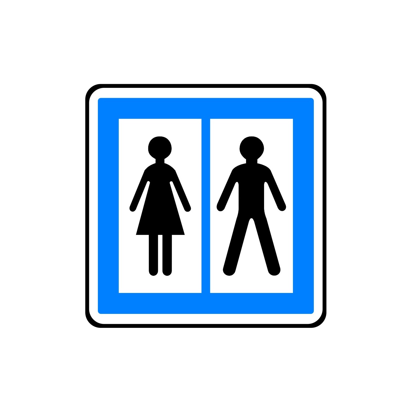 Panneau type routier Toilettes publiques ref:CE12