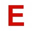 Lettre "E" en aluminium découpé, dimensions et coloris au choix