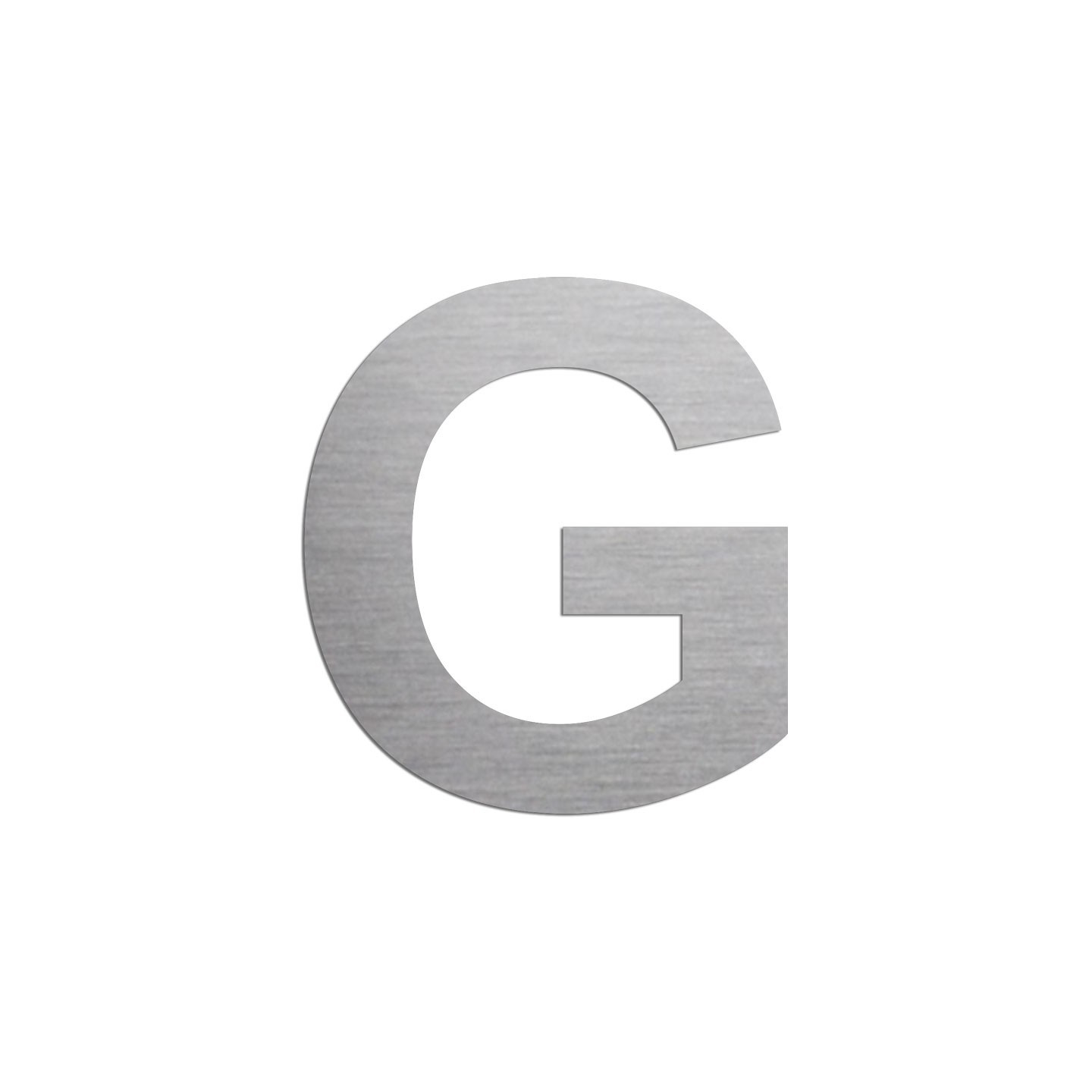 Lettre "G" en aluminium découpé, dimensions et coloris au choix