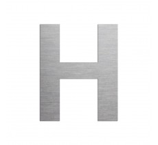 Lettre "H" en aluminium découpé, dimensions et coloris au choix