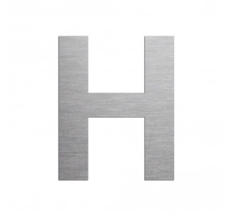 Lettre "H" en aluminium découpé, dimensions et coloris au choix