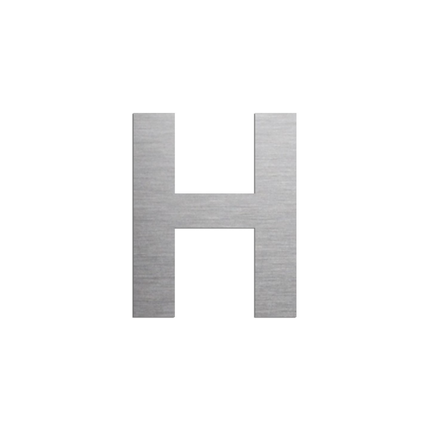 Lettre "H" en aluminium découpé, dimensions et coloris au choix