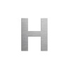 Lettre "H" en aluminium découpé, dimensions et coloris au choix