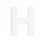 Lettre "H" en aluminium découpé, dimensions et coloris au choix