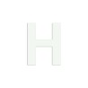 Lettre "H" en aluminium découpé, dimensions et coloris au choix