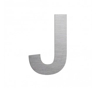 Lettre "J" en aluminium découpé, dimensions et coloris au choix