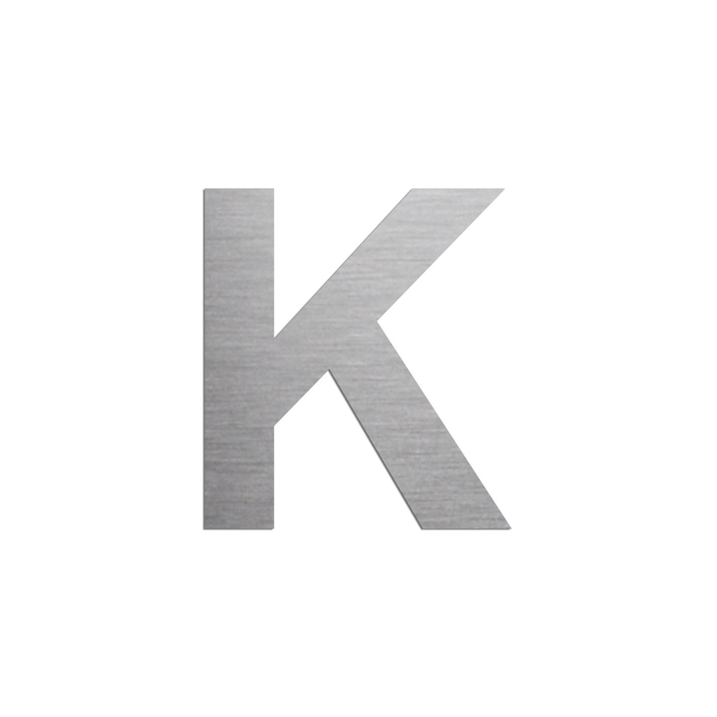 Lettre "K" en aluminium découpé, 5 couleurs 2 hauteurs