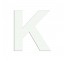 Lettre "K" en aluminium découpé, 5 couleurs 2 hauteurs