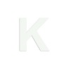Lettre "K" en aluminium découpé, 5 couleurs 2 hauteurs