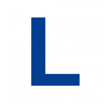 Lettre "L" en alu ou PVC découpé, dimensions et coloris au choix