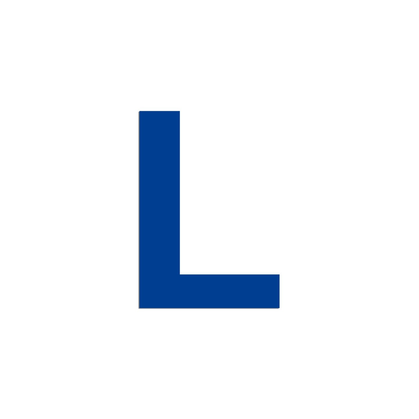 Lettre "L" en aluminium découpé, dimensions et coloris au choix