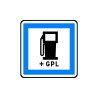 Panneau routier Poste de carburant 7/7 et 24/24 + GPL CE15c