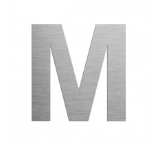 Lettre "M" en aluminium découpé, dimensions et coloris au choix