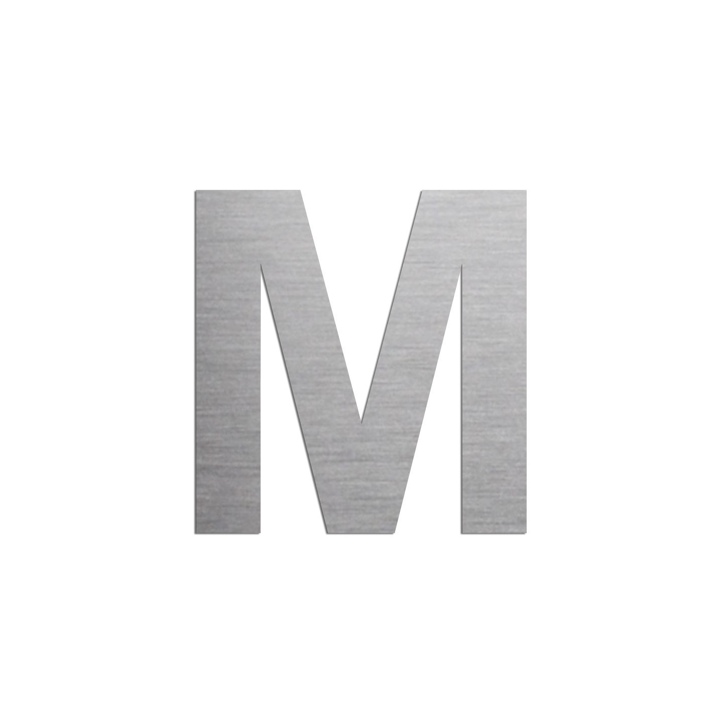 Lettre "M" en aluminium découpé, dimensions et coloris au choix