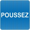Plaque de porte "Point Picto" en plexiglass ou en aluminium - Poussez