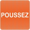 Plaque de porte "Point Picto" en plexiglass ou en aluminium - Poussez
