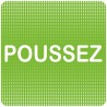 Plaque de porte "Point Picto" en plexiglass ou en aluminium - Poussez