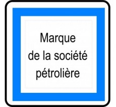 Panneau routier "Poste de carburant 7/7 et 24/24" CE15e