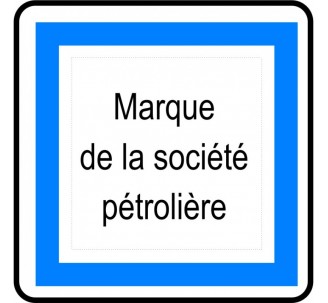 Panneau routier "Poste de carburant 7/7 et 24/24" CE15e