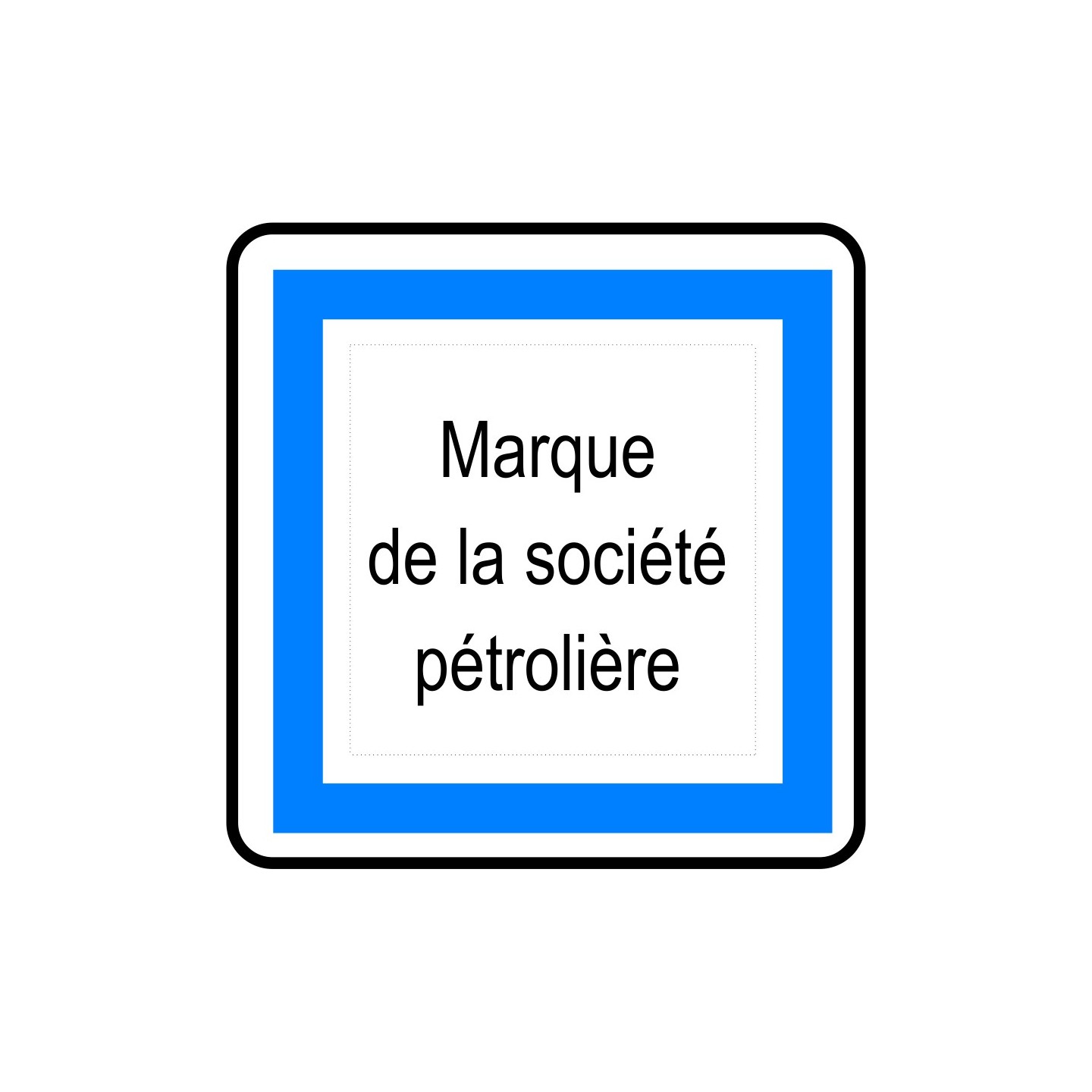 Panneau type routier Poste de carburant 7/7 et 24/24 ref:CE15e