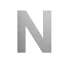 Lettre "N" en aluminium découpé, coloris et dimensions au choix