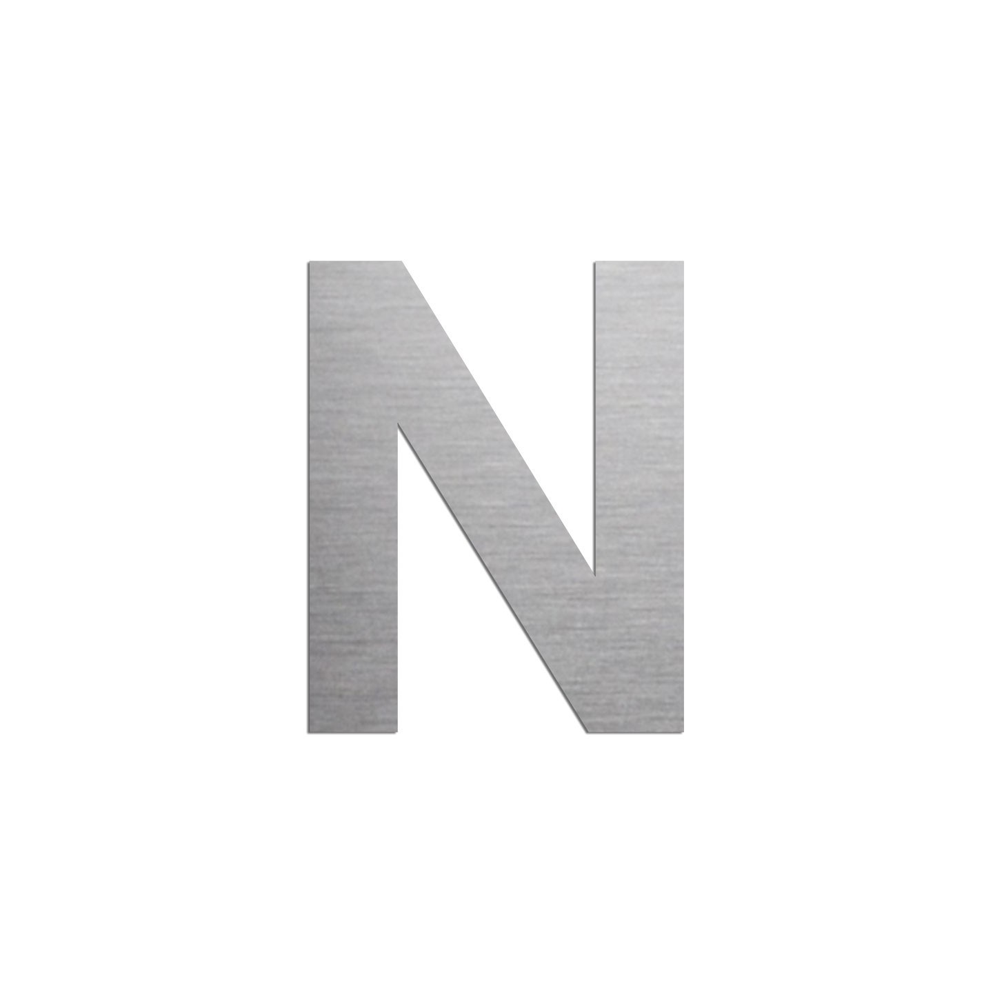 Lettre "N" en aluminium découpé, coloris et dimensions au choix