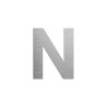 Lettre "N" en aluminium découpé, coloris et dimensions au choix