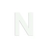 Lettre "N" en aluminium découpé, coloris et dimensions au choix