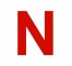 Lettre "N" en aluminium découpé, coloris et dimensions au choix