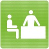 Plaque de porte  "Point Picto" en alu ou plexiglass - Bureau