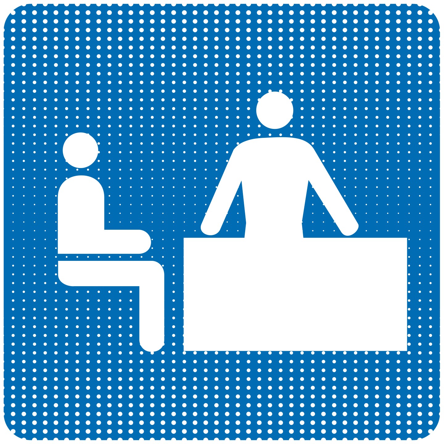 Plaque de porte  "Point Picto" en alu ou plexiglass - Bureau