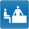 Plaque de porte  "Point Picto" en alu ou plexiglass - Bureau