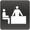Plaque de porte  "Point Picto" en alu ou plexiglass - Bureau