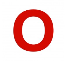 Lettre "O" en alu ou PVC découpé, dimensions et coloris au choix