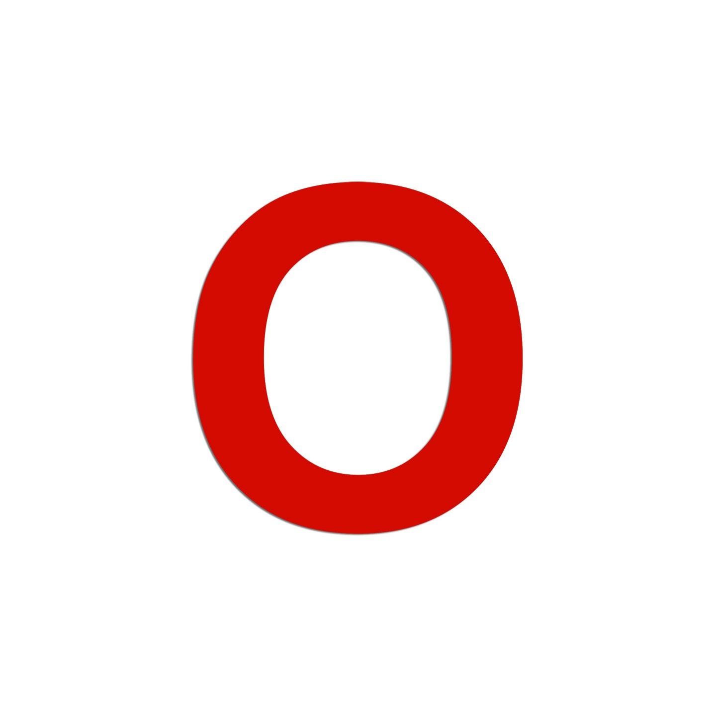 Lettre "O" en aluminium découpé, dimensions et coloris au choix