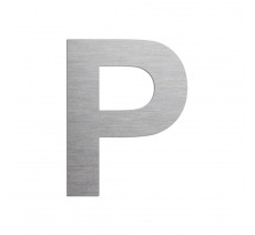 Lettre "P" en aluminium découpé, coloris ou dimensions au choix