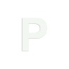 Lettre "P" en aluminium découpé, coloris ou dimensions au choix
