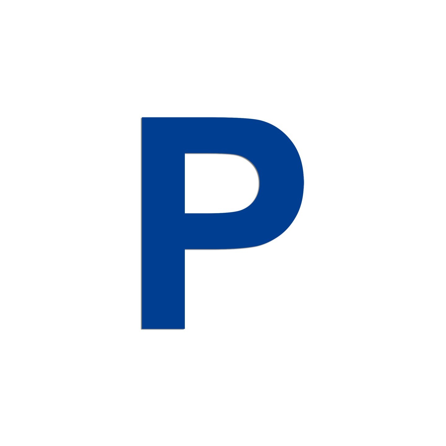 Lettre "P" en aluminium découpé, coloris ou dimensions au choix