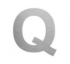 Lettre "Q" en aluminium découpé, dimensions et coloris au choix