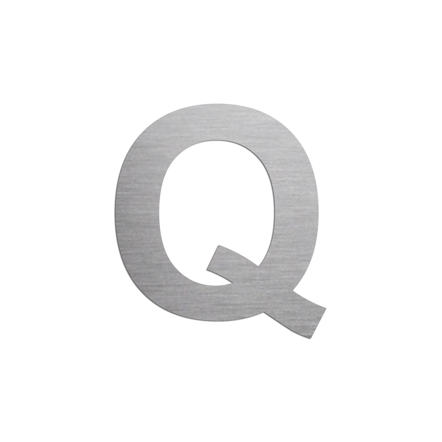 Lettre "Q" en aluminium découpé, dimensions et coloris au choix