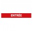 Plaque en aluminium "entrée" rouge