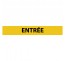 Plaque en aluminium "entrée" jaune