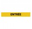 Plaque en aluminium "entrée" jaune